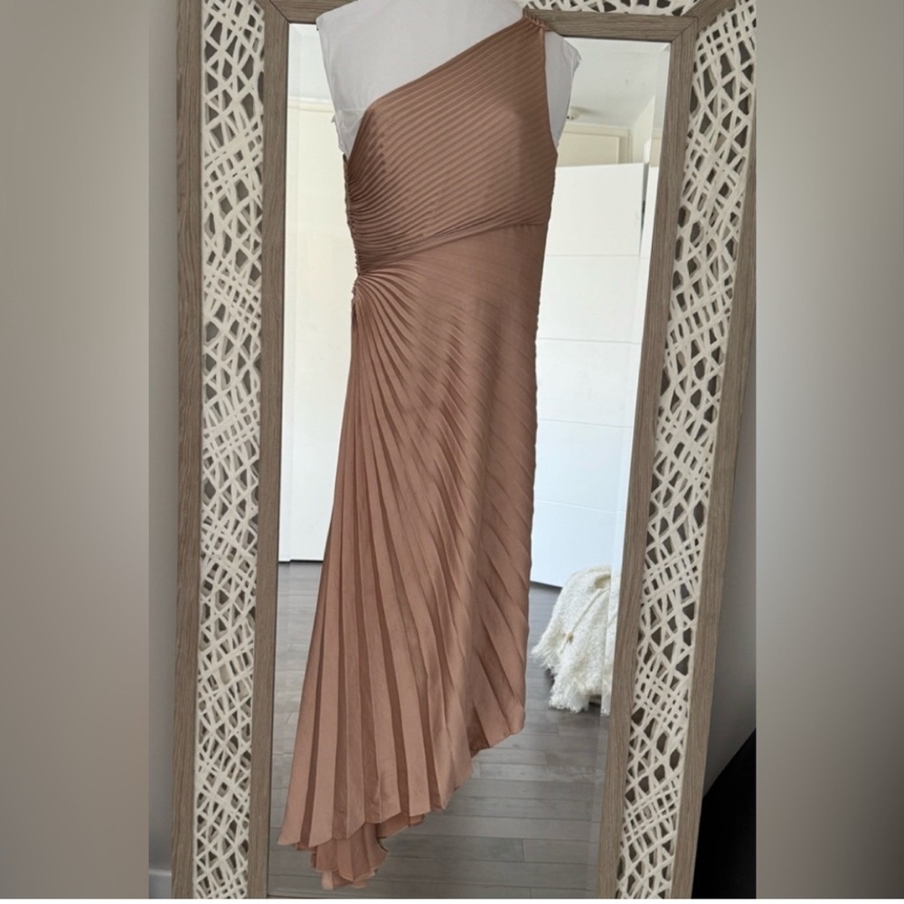 A.L.C. One-Shoulder Pleated Dress - 4 - Picture 5 of 5